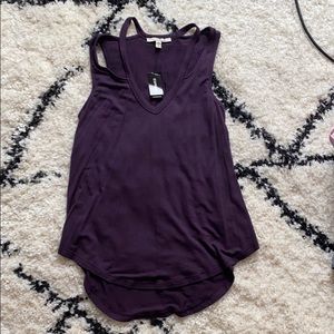 Cold shoulder tank